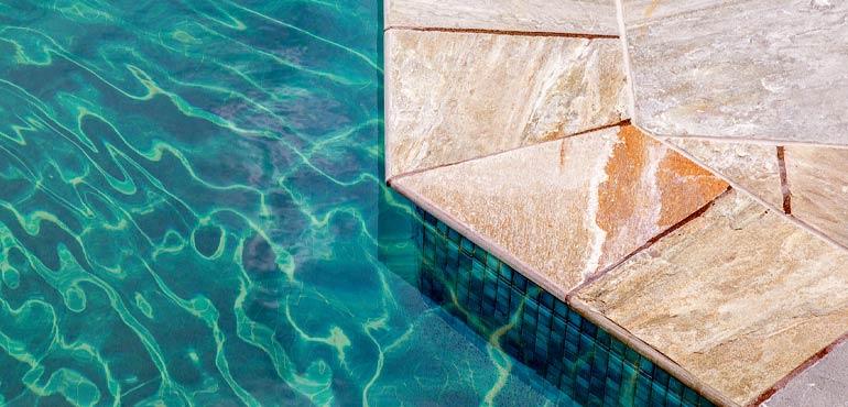 Pattern of light in pool 