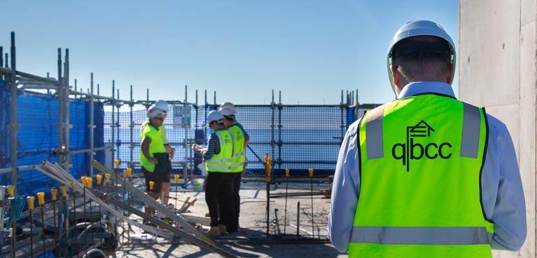 Compliance officers on the building site.