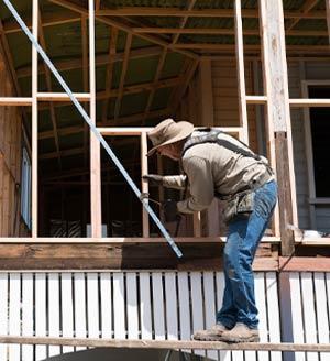 Queenslander reno with man